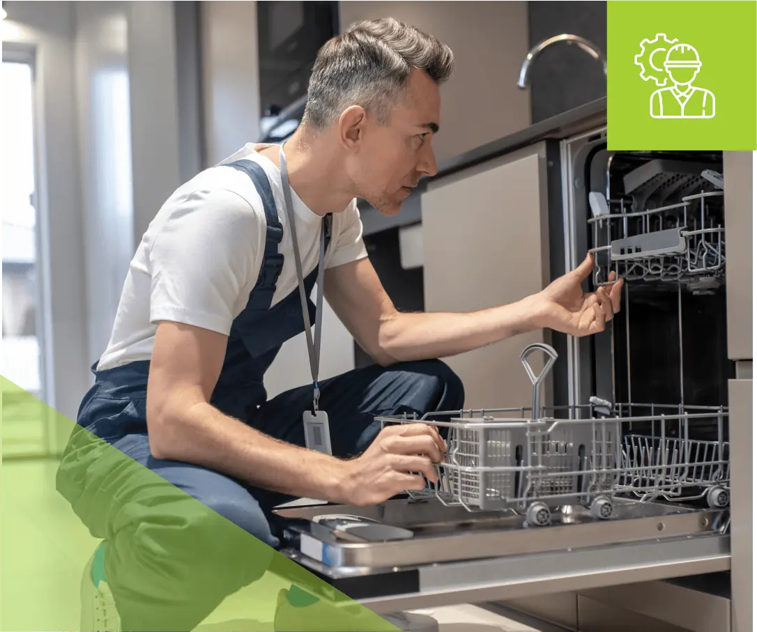 im2 Technician repairing a dishwasher