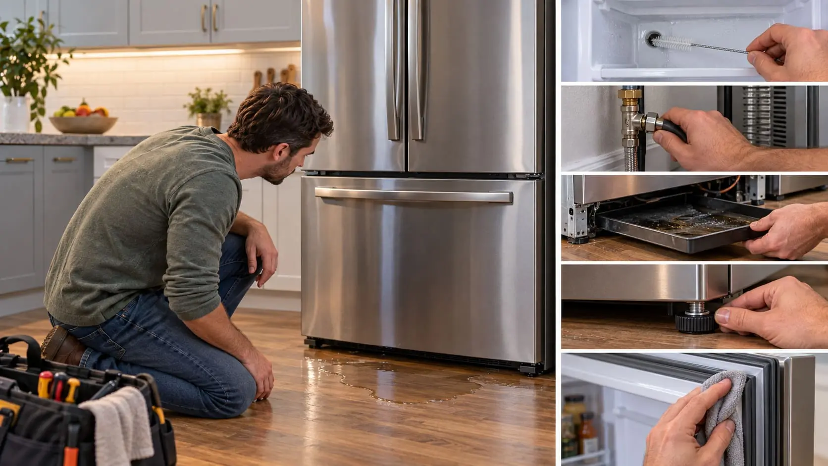 Why is my fridge leaking water: 5 common fixes you can do today